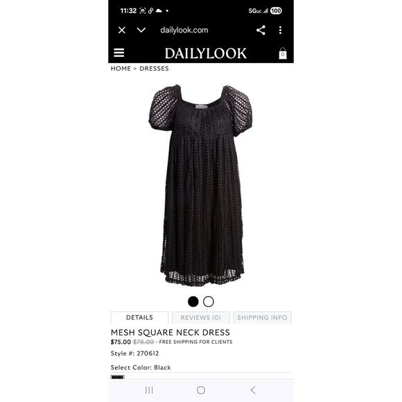 Hayden LA Daileylook Open Knit Women's Size Large Babydoll Mesh Whimsigoth Dress - Picture 7 of 12